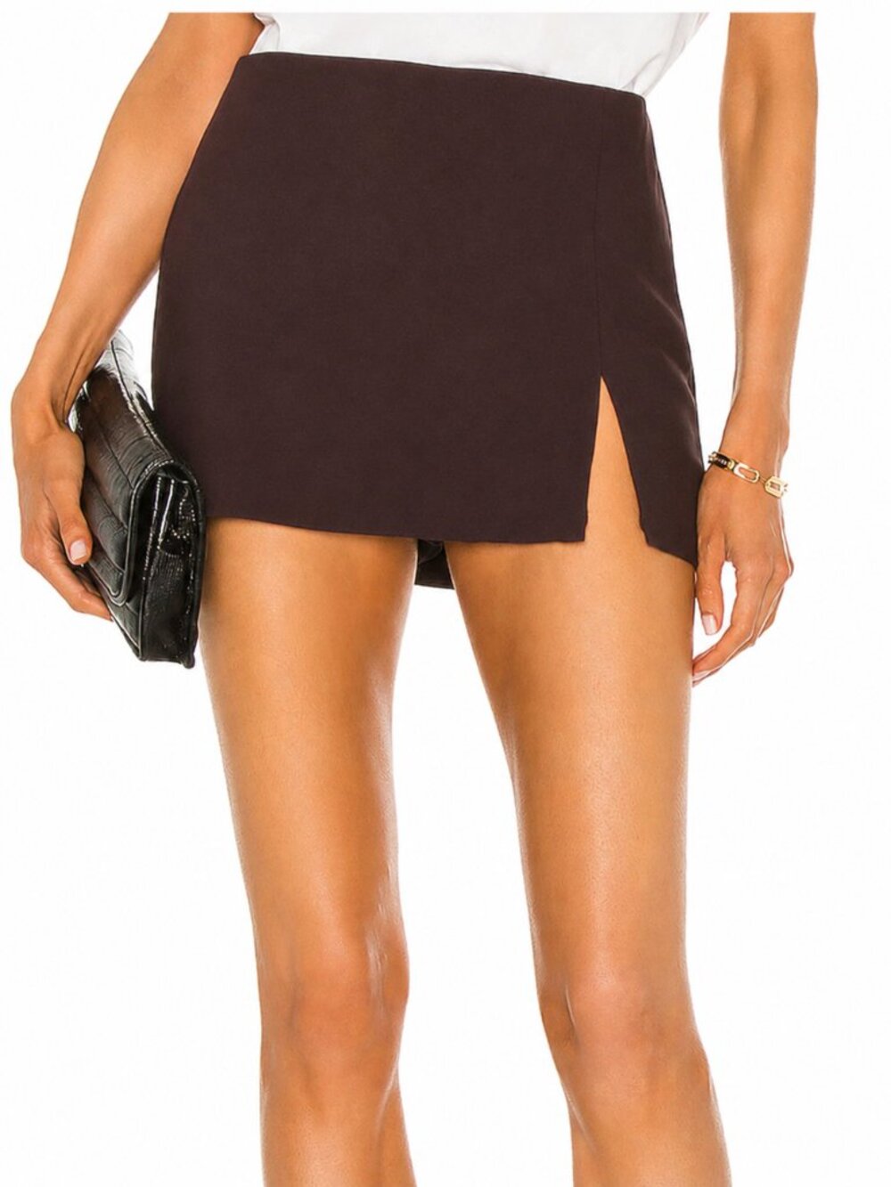 Amanda Uprichard Dale Skort Brown Small Mini Skirt Shorts